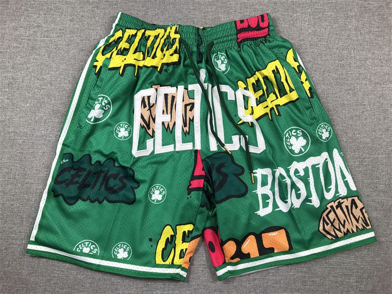 2025 Men NBA Boston Celtics Shorts Green style 2->boston celtics->NBA Jersey